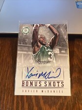2013-14 Prestige Bonus Shots Red #37 Xavier McDaniel AUTOGRAPH Celtics /50 