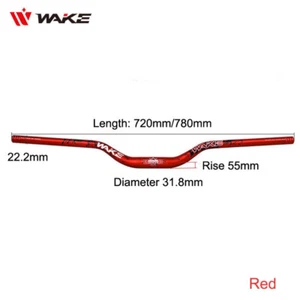 Aluminum Alloy 31.8*720mm/780mm Mountain Bike Handlebar MTB Riser Bar Up 55mm - Picture 1 of 18