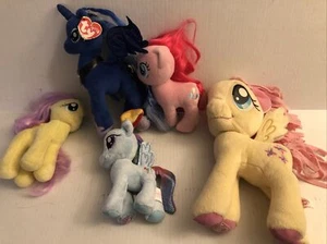 My Little Pony Plush Beanie Ty Stuffed Horse MLP Princess Luna Lot Of 5 - Picture 1 of 7