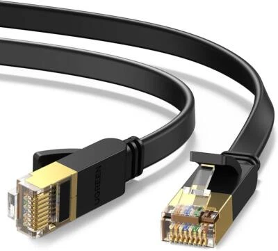 UGREEN Ethernet Cable 1M, Cat 7 Flat High-Speed Gigabit Network Cable, U/FTP LAN - Image 1 of 4