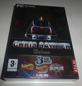 Chris Sawyer Deluxe 3 Game Set Inc Rollercoaster Tycoon 2 Locomotion NEW PC Game - Picture 1 of 4