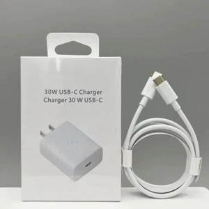 Genuine 30W PD USB-C Fast Charger W/ 6A Charging Cable For Google Pixel 6/7 Pro - Picture 1 of 5