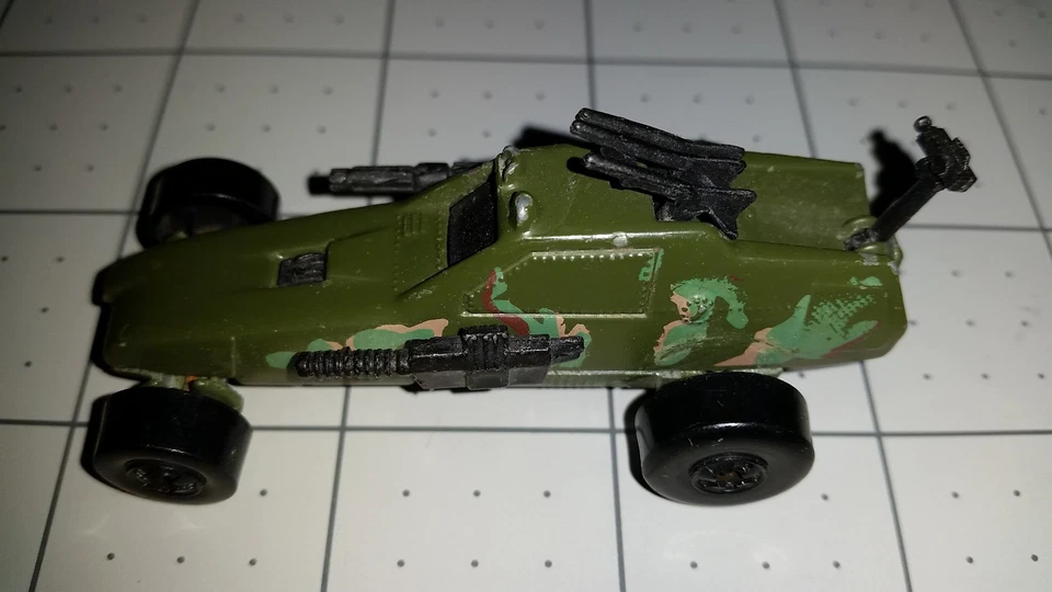 Hot Wheels Vintage 9 Car Lot With Rare 1982 Action Command Military Black Wheels - Image 1 of 4