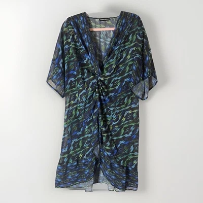 Miraclesuit Swim Cover Up Talla Única Envoltura So Alive Azul Verde Viaje Vacaciones Foto 1 de 4