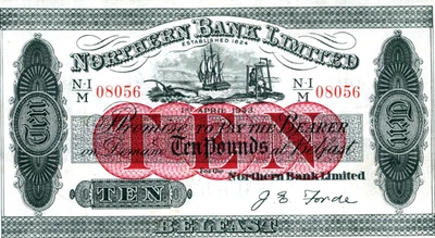 Ireland 10 Pounds 1943 Nothern Bank Limited Pick# 181c UNC - Image 1 of 3