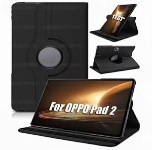 For Oppo PAD 2 11.6” & PAD Air 2 11.4” 360° Rotating Leather Stand Case Cover - Picture 1 of 6
