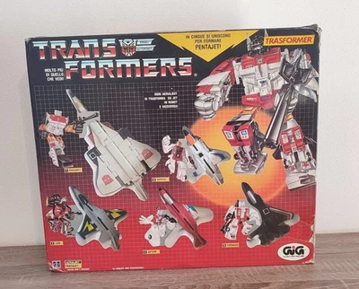 1985 Transformers G1 Pentajet Aerialbots Superion Takara GiG Japan Robot  - Immagine 1 di 4