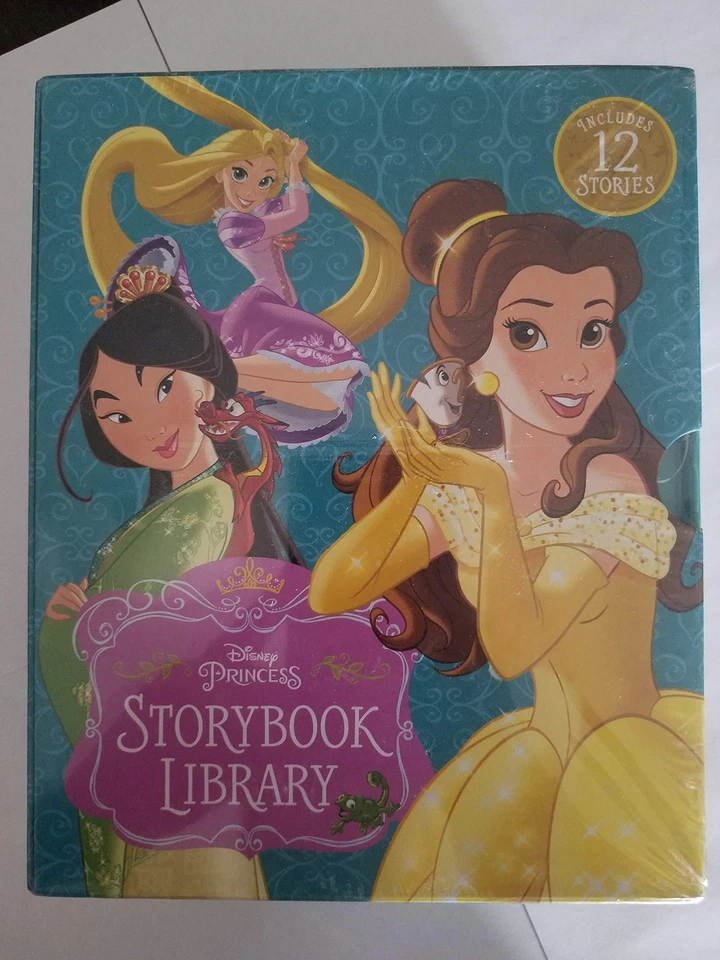 Disney PRINCESS STORYBOOK LIBRARY. Includes 12 STORIES. Foto 1 de 1