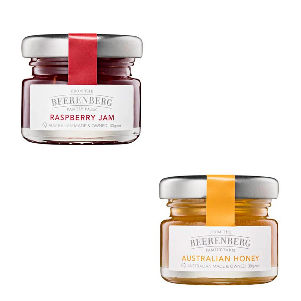 BULK LOT 120 x Beerenberg Mixed Jams Honey, Raspberry 30G |  Bnb Supplies - Image 1 of 1