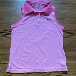 Vineyard Vines light pink sleeveless collar girls tank SIZE S - Picture 1 of 5