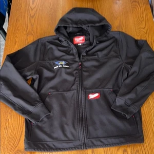 Milwaukee Free Flex Black Soft Shell Hooded Full Zip Bryar's Fleece Interior L - Picture 1 of 10