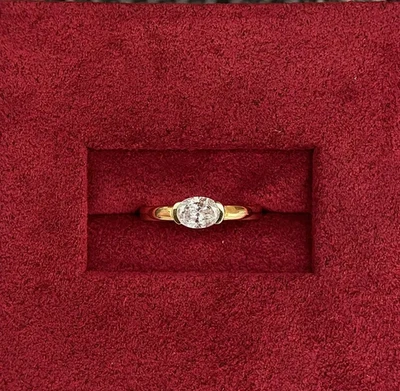 3.00Ct Oval-Cut G/VS1 Lab Grown Diamond  Engagement Ring 14k Yellow Gold - Image 1 of 4