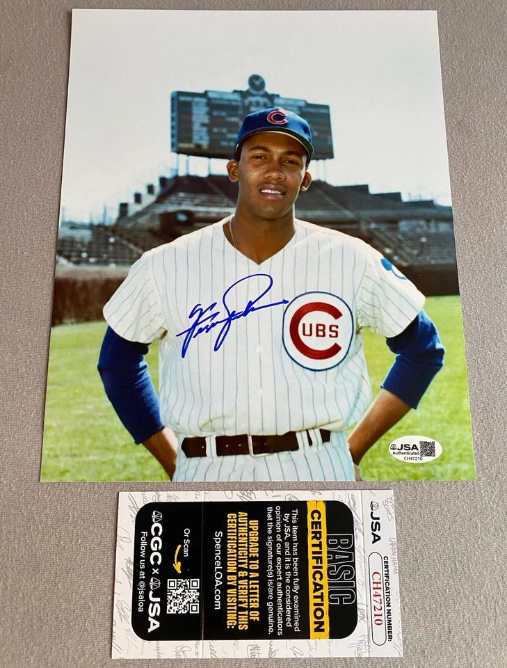 CHICAGO CUBS FERGIE JENKINS AUTOGRAPH 8x10 PORTRAIT PHOTO- JSA CH47210 - Image 1 of 1