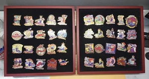 The Red Hat Society HUGE Lapel Pin Collection And Case 40 Pins!! - Picture 1 of 5