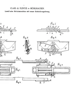 Alte Nähmaschine, Strickmaschine CLAES & FLENTJE (Mühlhausen): 1879 - 1942 - Bild 1 von 1