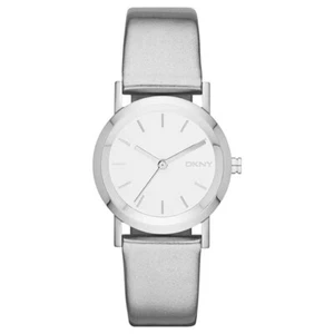 DKNY End of Season Lexington Analog Silver Leather Strap Women's Watch NY8857 - Picture 1 of 2