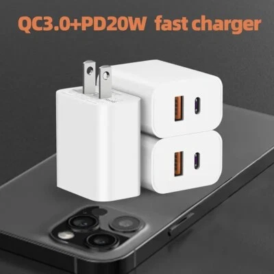 IPhone 16 15 13 12 11  20W Fast Charger Block USB Type C Wall Power Adapter Lot - Image 1 of 4