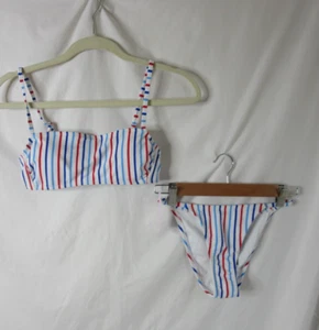 wild fable 2 Piece Bikini Red White Blue Stripes Size XS and XXS NWT - Picture 1 of 6