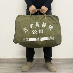 Bolsa de equipaje vintage de lona militar del ejército chino años 80 - Imagen 1 de 13
