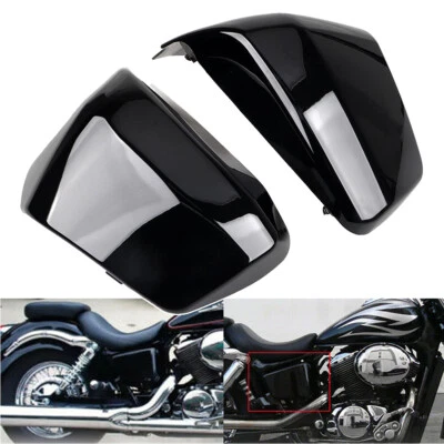 Black Battery Side Fairing Cover For Honda Shadow Aero VT400 2004-11 VT750 04-13 Foto 1 de 4