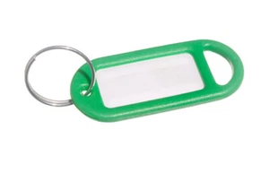 New 500 X Key Ring And Identity Card Tag Green - Onestopdiy - HD - Picture 1 of 1