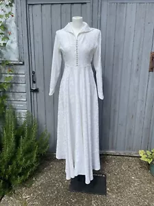 Vintage 1940s Wartime White Satin Wedding Dress Bridal Gown - Picture 1 of 12