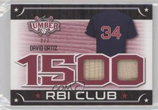 2021 Leaf Lumber The 1500 RBI Club Relics Red /7 David Ortiz #RBI-11 HOF