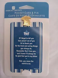 American greetings #1 DAD cappello/spilla bavero nuova su cartoncino - Foto 1 di 4