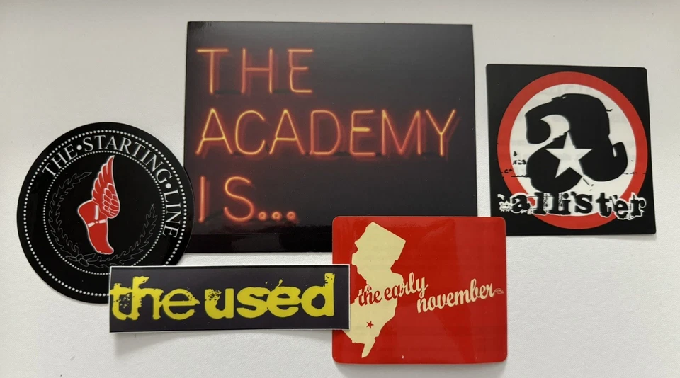 Punk Rock Music Sticker Decal Lot Set of 3 The Academy Is Used Starting Line - Image 1 of 1