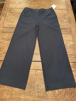 Nuevo con etiquetas LULULEMON Mujer Talla 32 Azul Marino City Elegante 5 Pkt Pierna Ancha Utilitech Pantalones Foto 1 de 4