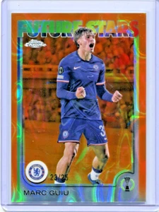2024-25 Topps Chrome UCC #115 Marc Guiu Orange Lava Refractor /25 - Picture 1 of 2