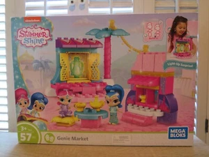 NEW Mega Bloks Shimmer and Shine GENIE MARKET Building Blocks Light Up NIB 57 Pc - Picture 1 of 8