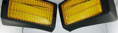SET BOSCH YELLOW FOG LIGHT LENSES + FRAMES FOR PORSCHE 911 930 1984 - 1989 NEW - Imagem 1 de 3