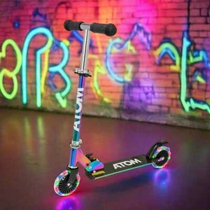Childrens Scooter Neochrome 2 Wheels Kick Push Flashing Led Light Adjustable 5+ - Picture 1 of 9