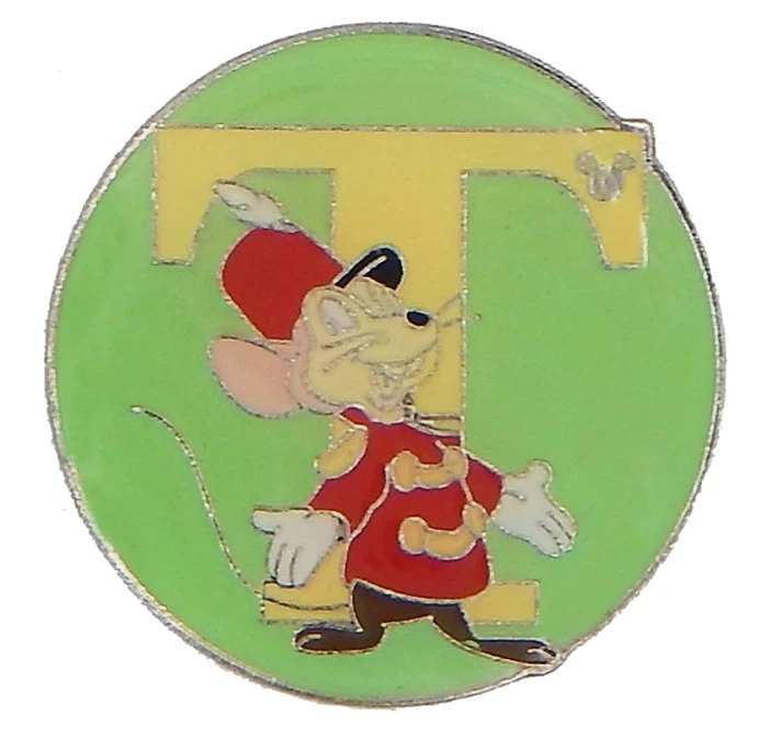 Timothy Q Mouse Colección Alfabeto "T" Individual Disney Prendedor de Comercio Dumbo Nuevo Foto 1 de 1