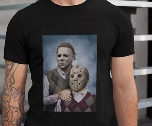 Lustiges T-Shirt Michael Myers und Jason Voorhees Stiefbrüder Film - Bild 1 von 6