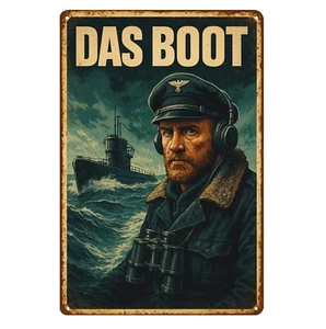 Póster metálico de la película Das Boot - Letrero clásico de película de guerra - Tamaño: 20x30 cm - Imagen 1 de 4