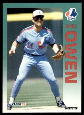 1992 Fleer #488 Spike Owen Montreal Expos - Image 1 of 2