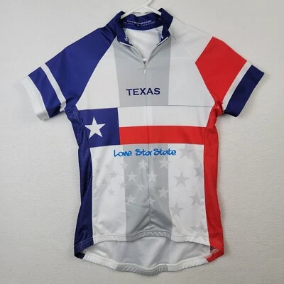Camiseta deportiva de ciclismo ScudoPro Texas Flag Lone Star State manga corta multicolor pequeña Foto 1 de 4