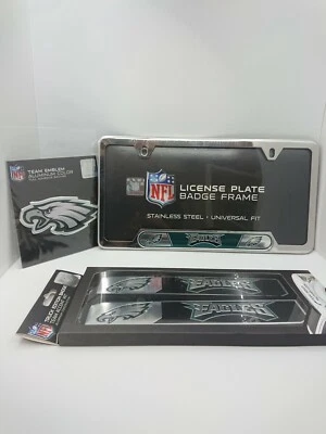 NFL Philadelphia Eagles oficial 3 peças kit de emblema de caminhão - kit de acento de placa de licença - Imagem 1 de 4