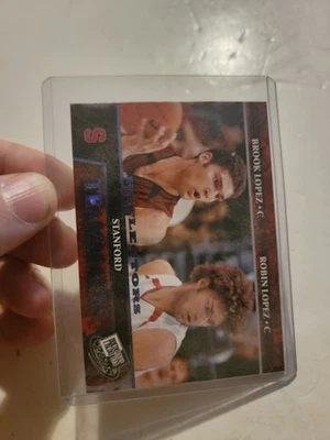 2008 Press Pass Teammates Brook Lopez Robin Lopez #55 Stanford Cardinal  - Image 1 of 2