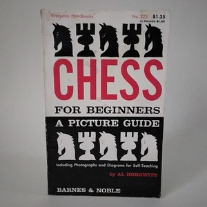 1966 "Chess For Beginners A Picture Guide"-AL Horowitz-Barnes & Noble SC GD - Imagen 1 de 16
