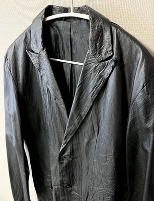 BEAMS Leather Jacket Tailored Pigskin Black L Used - Image 1 of 4