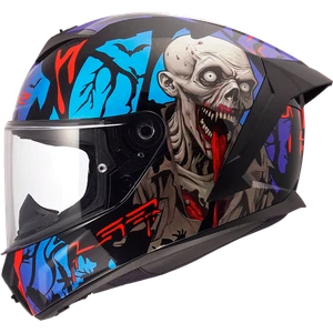 LS2 FF820 Rapid 3 Integralhelm Motorradhelm Zombie 2 schwarz / rot / blau - Bild 1 von 1