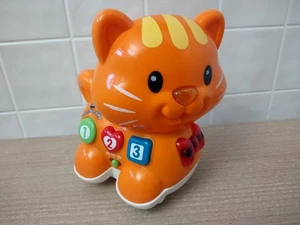 Vtech Catch Me Kitty Orange Cat Kitten Lights Sounds Music Toddler WORKS - Picture 1 of 7