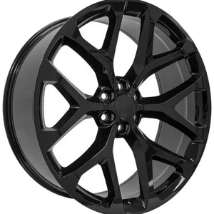 OE Wheels CV98B 24x10 6x5.5" +24mm Gloss Black Wheel Rim 24" Inch - Picture 1 of 8