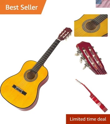 34'' Natural Junior Classical Guitar for Kids with Interactive Learning Aids - Image 1 of 4
