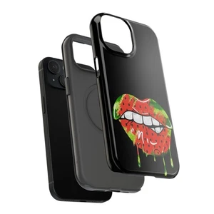 Iphone Vibrant Strawberry Lip Phone Case, Fun Gift, Trendy Accessory - Picture 1 of 9