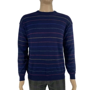 Cosby Vintage Retro 90s Men Peter Mass Blue Sweater Jumper Size XL - Picture 1 of 8