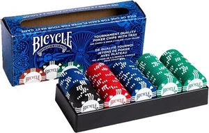 Naipes Heracli Fournier S.A Bicycle Premium Tournament Poker Chips with Tray - Picture 1 of 1